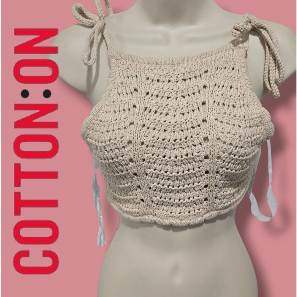 Cotton On women's beige crochet top - size xs - Picture 7 of 7